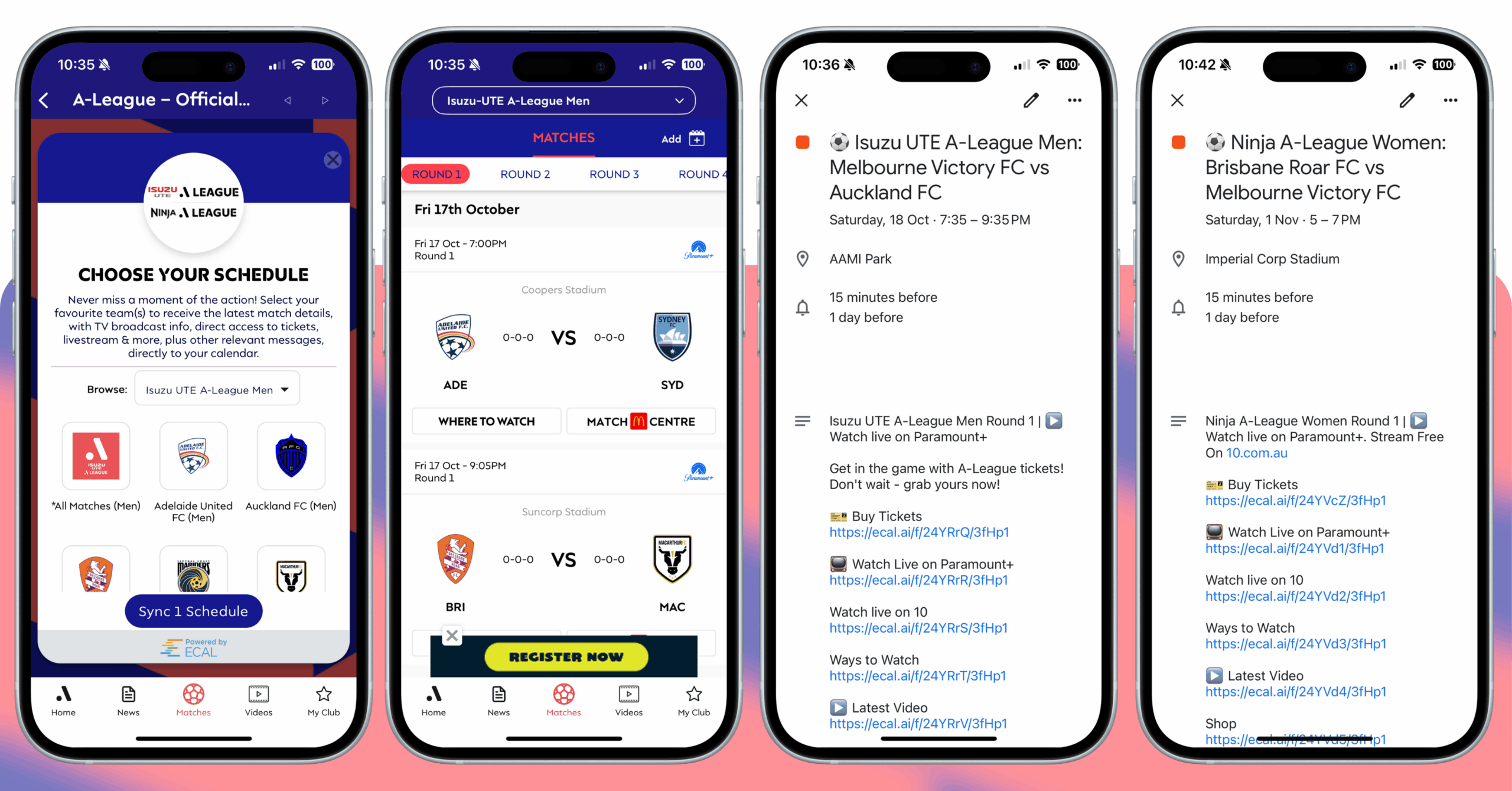 Isuzu UTE A-League 2025-26 Fixtures