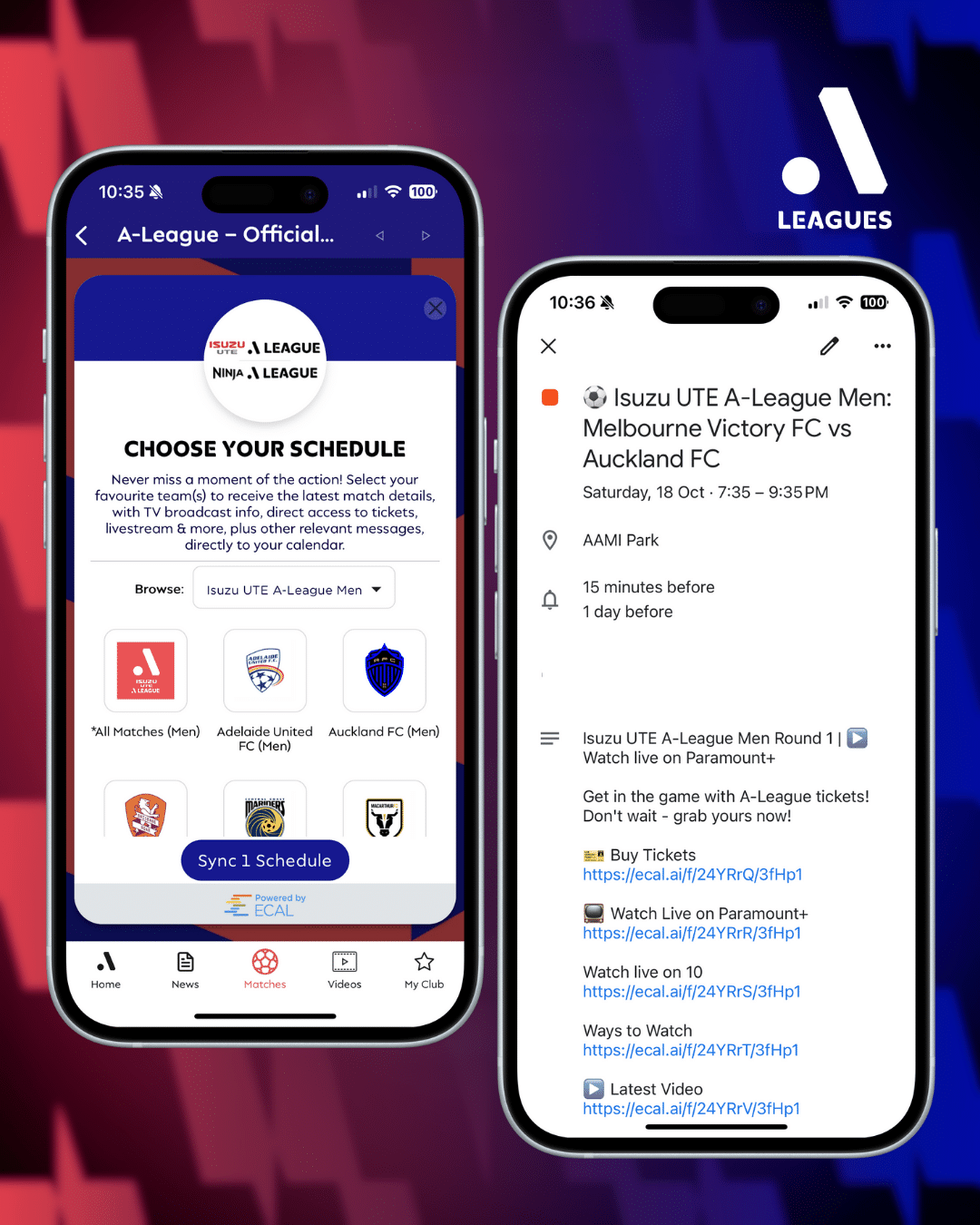 Isuzu UTE A-League 2025-26 Fixtures