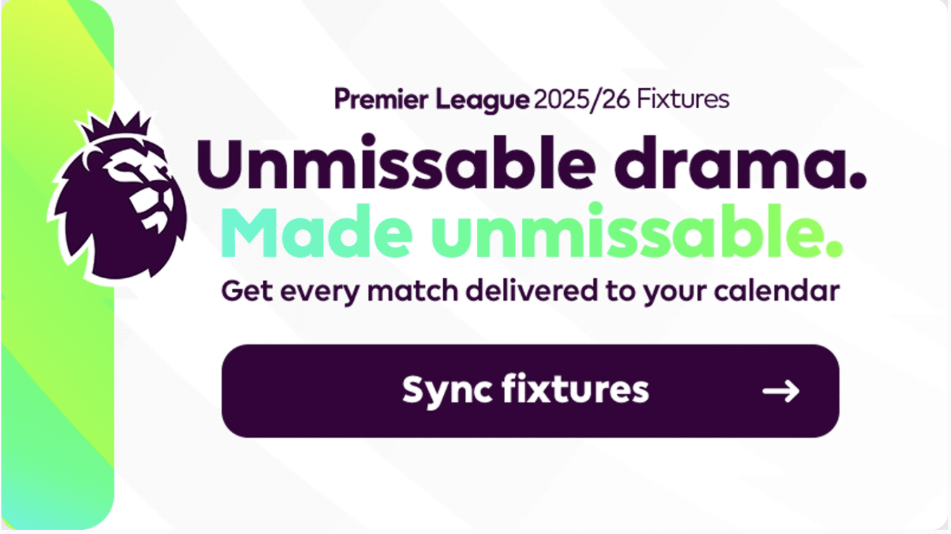 Premier League Sync Fixtures